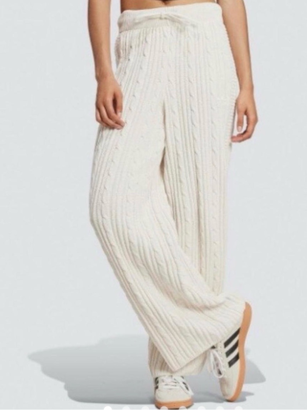 Adidas Knitted jogger Wide-Leg, color wonder white , NWT !!!